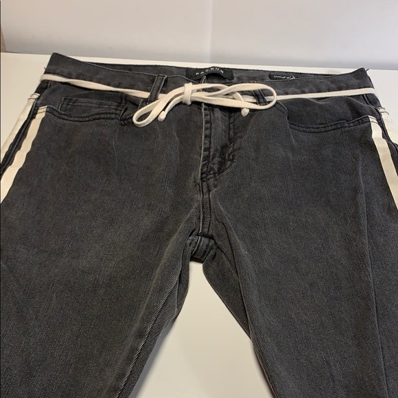 Stacked Skinny Comfort Stretch Black Ripped Jeans